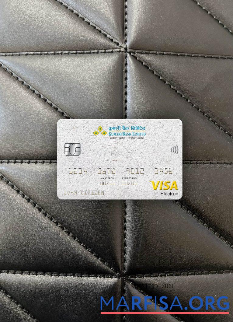 Downloadable Nepal Kumari Bank visa electron card photolook front example